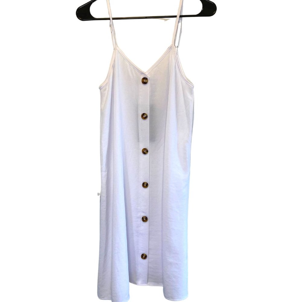Oeuvre White Button Up Slip Dress (S)